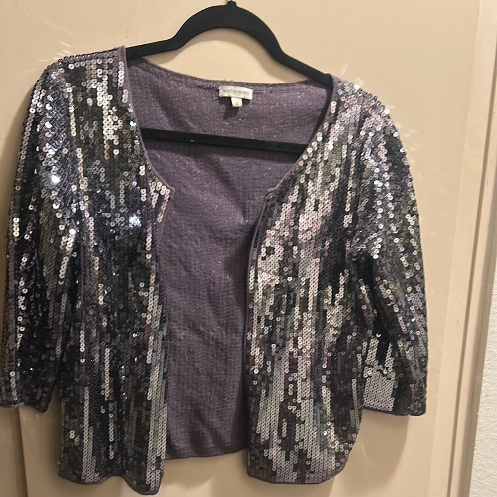 🎉HOST PICK🎉Boston Proper Open Front Sequin Cardigan